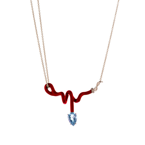 bea bongiasca CURL VINE PENDANT IN BURGUNDY