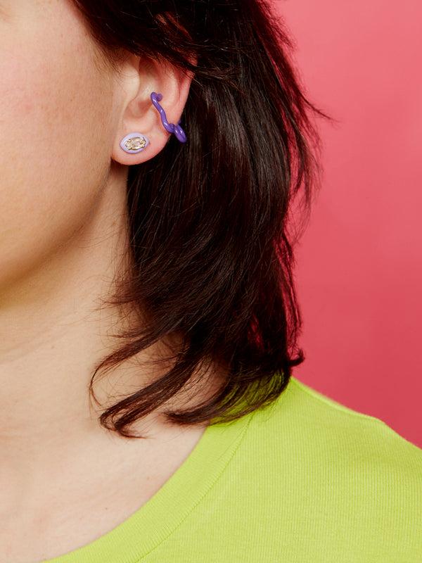 Bea Bongiasca FLOWER EAR CUFF ~ IN LAVENDER