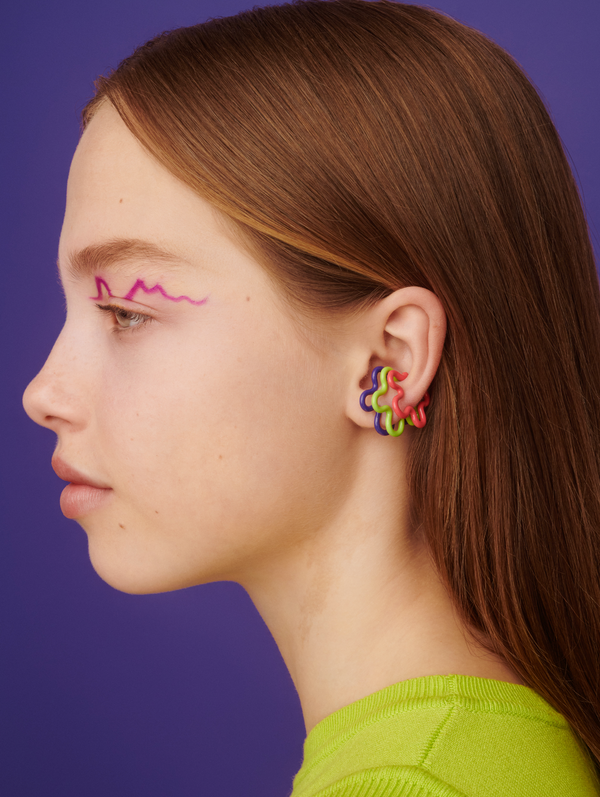 Bea Bongiasca FLOWER EAR CUFF ~ IN PURPLE