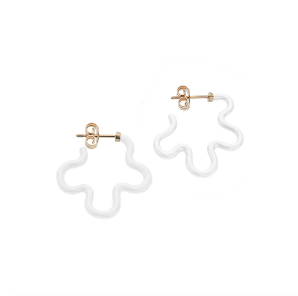 bea bongiasca FLOWER EARRINGS ~ IN WHITE