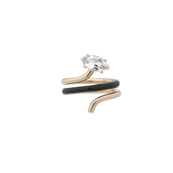bea bongiasca LONG VINE RING ~ IN BLACK