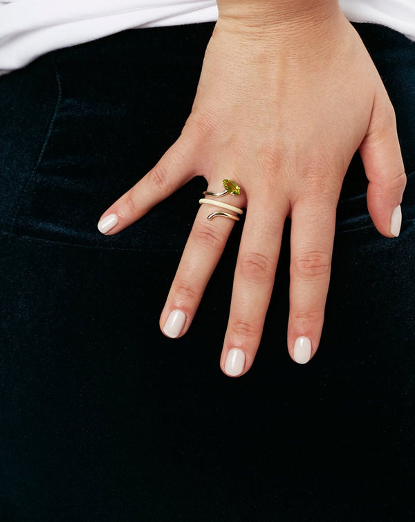 Bea Bongiasca LONG VINE RING ~ IN PANNA