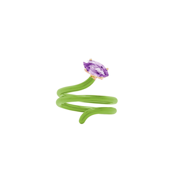 bea bongiasca LOOPED VINE RING ~ IN PISTACCHIO