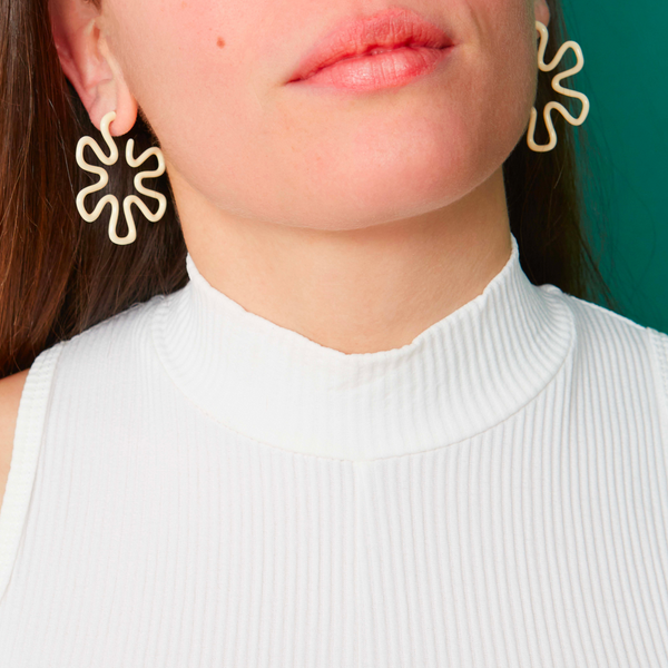 Bea Bongiasca MARGHERITA EARRINGS ~ IN PANNA