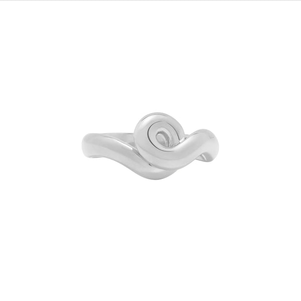 bea bongiasca MAXI LOOP RING WHITE GOLD