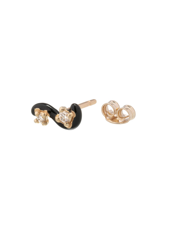 Bea Bongiasca MINI LOOP SINGLE EARRING ~ IN BLACK