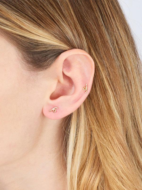 Bea Bongiasca MINI LOOP SINGLE EARRING ~ IN GOLD