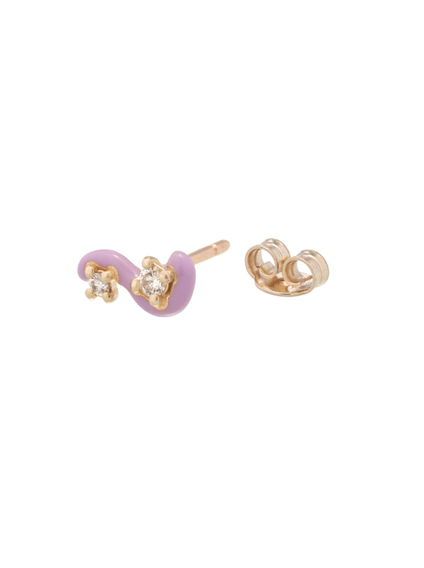 Bea Bongiasca MINI LOOP SINGLE EARRING ~ IN WISTERIA