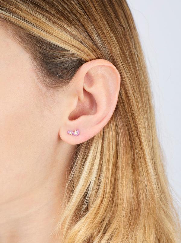 Bea Bongiasca MINI LOOP SINGLE EARRING ~ IN WISTERIA
