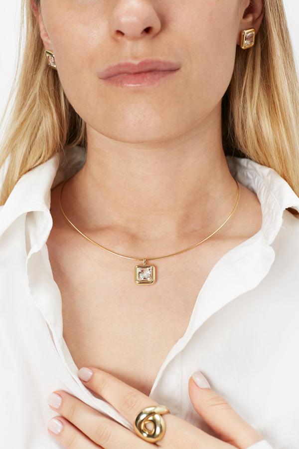 Bea Bongiasca NECKLACE ~ WITH ROCK CRYSTAL PENDANT