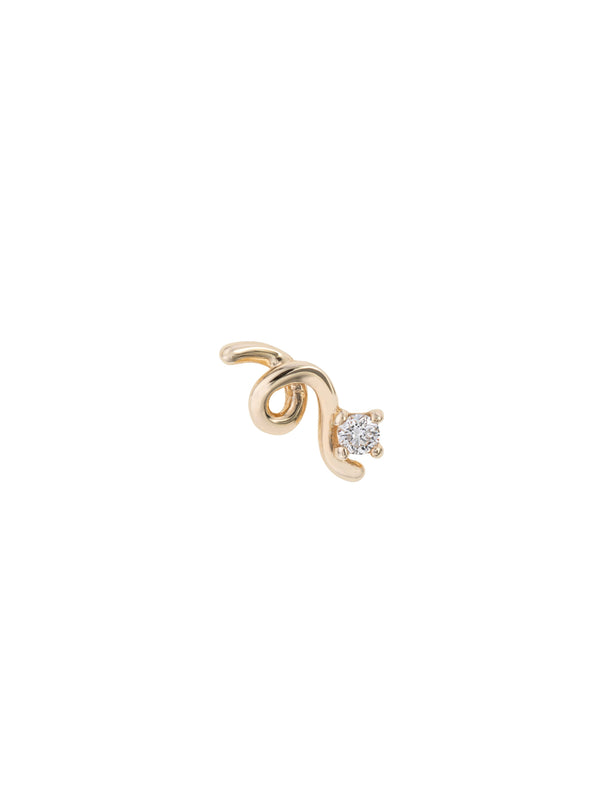bea bongiasca ONE DIAMOND MINI LOOP SINGLE EARRING