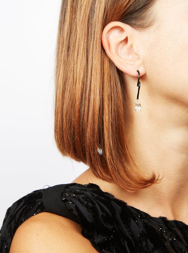 Bea Bongiasca OVAL VINE PENDANT EARRINGS ~ IN BLACK