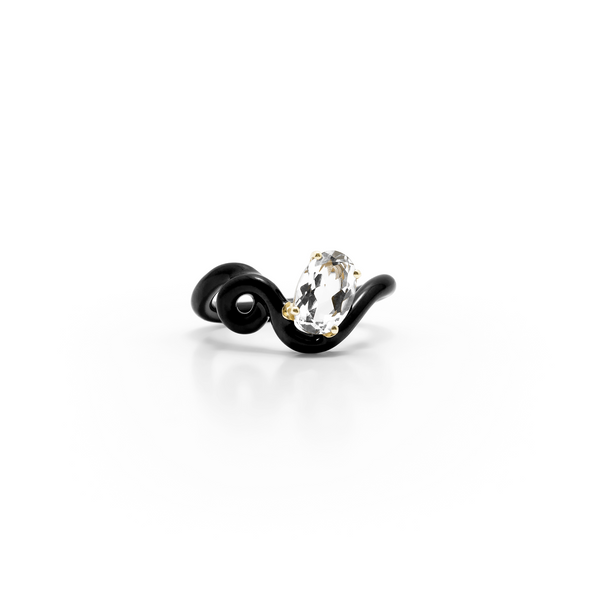 Bea Bongiasca OVAL VINE RING IN BLACK