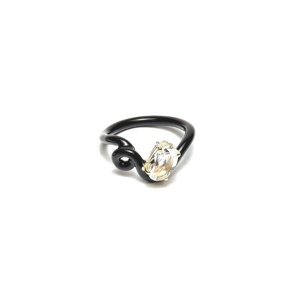 Bea Bongiasca OVAL VINE RING IN BLACK