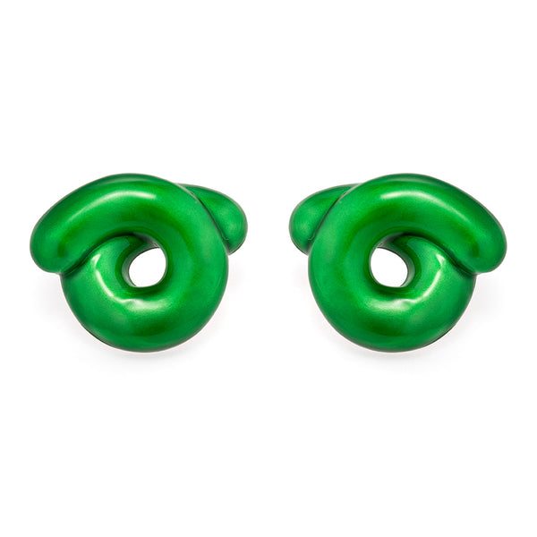 bea bongiasca TARALLO EARRINGS IN FOREST GREEN