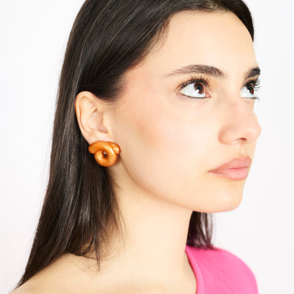 Bea Bongiasca TARALLO EARRINGS IN SAVANNA ORANGE