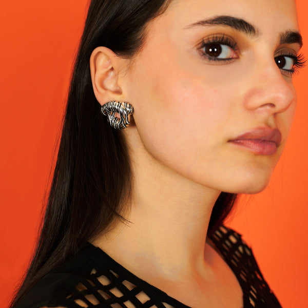 Bea Bongiasca TARALLO EARRINGS MOUNTAIN ZEBRA
