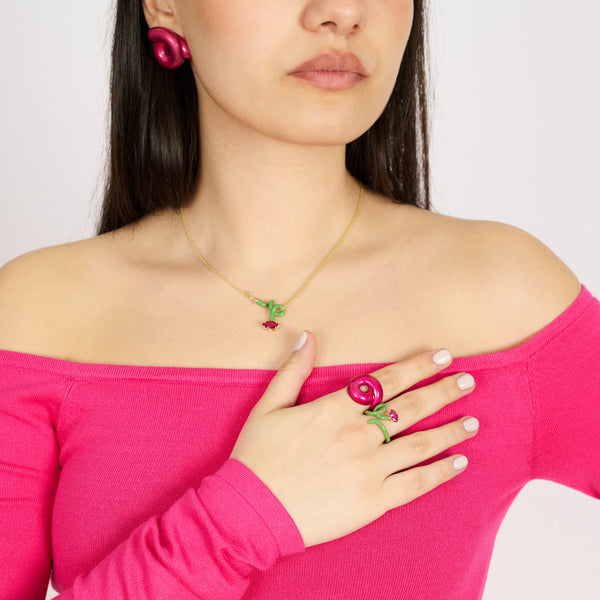 Bea Bongiasca TARALLO RING IN FLAMINGO PINK