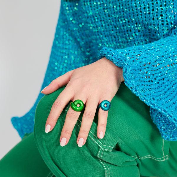 Bea Bongiasca TARALLO RING IN FOREST GREEN
