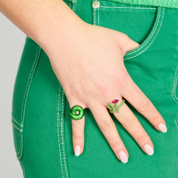 Bea Bongiasca TARALLO RING IN FOREST GREEN