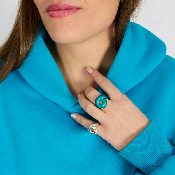 Bea Bongiasca TARALLO RING IN OCEAN BLUE