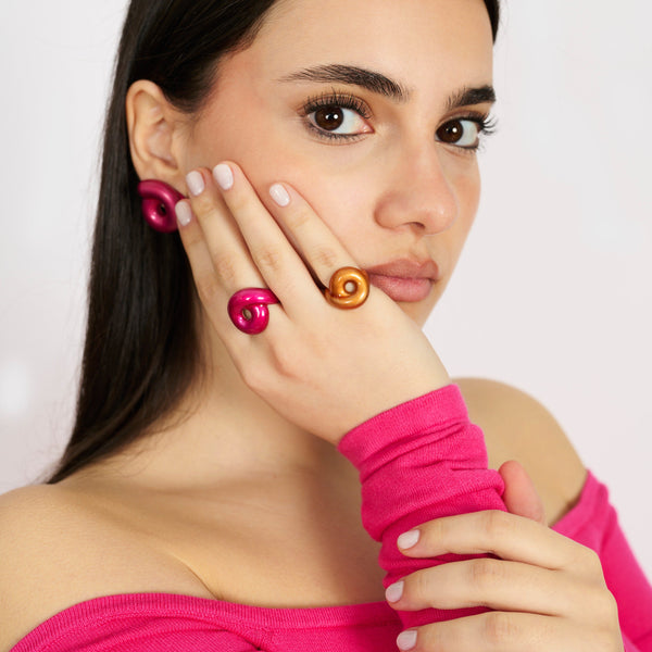 Bea Bongiasca TARALLO RING IN SAVANNA ORANGE