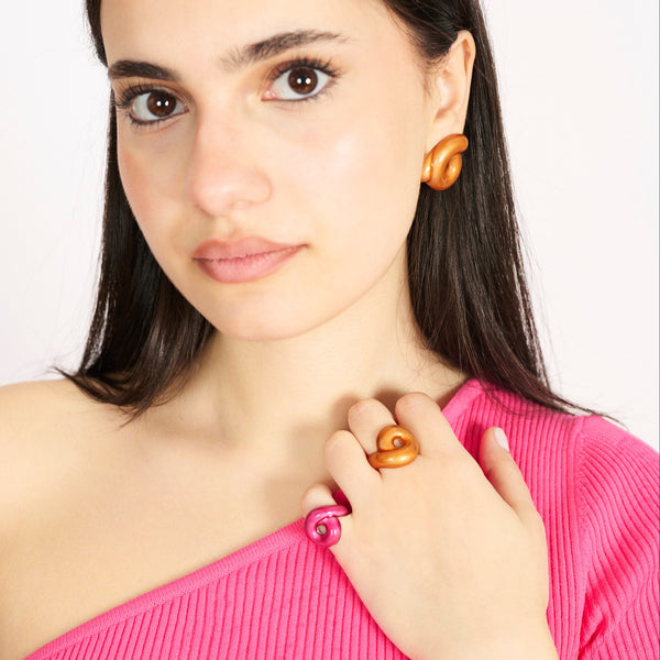 Bea Bongiasca TARALLO RING IN SAVANNA ORANGE