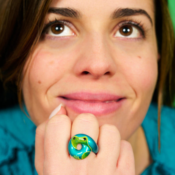 Bea Bongiasca TARALLO RING TREE FROG