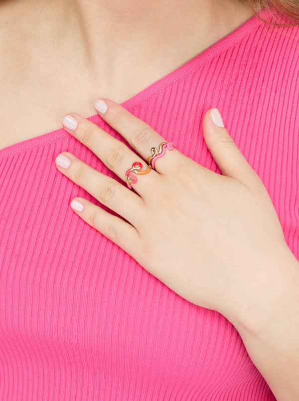 Bea Bongiasca TETRADIC RING ~ IN PINK YELLOWS