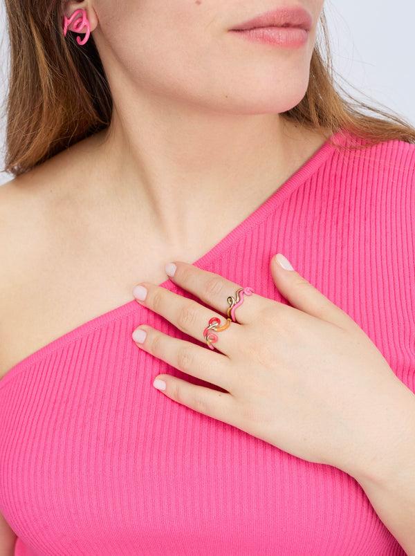 Bea Bongiasca TETRADIC RING ~ IN PINK YELLOWS