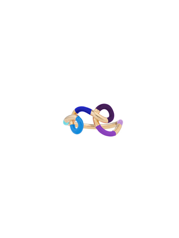 bea bongiasca TETRADIC RING ~ IN PURPLE BLUES