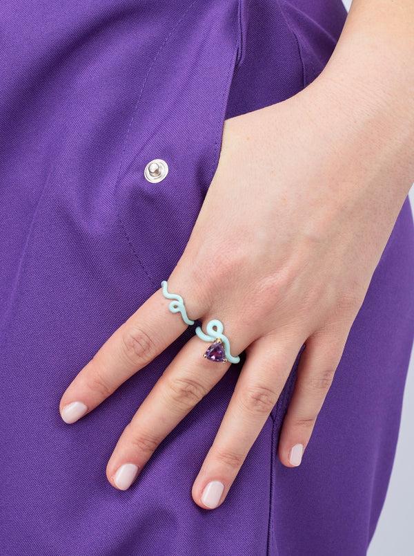 Bea Bongiasca TRILLION VINE RING ~ IN BLUE IRIS