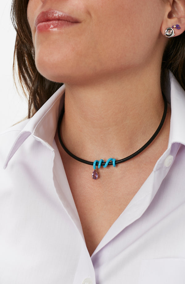 Bea Bongiasca VINE CHOKER ~ IN CAPRI BLUE