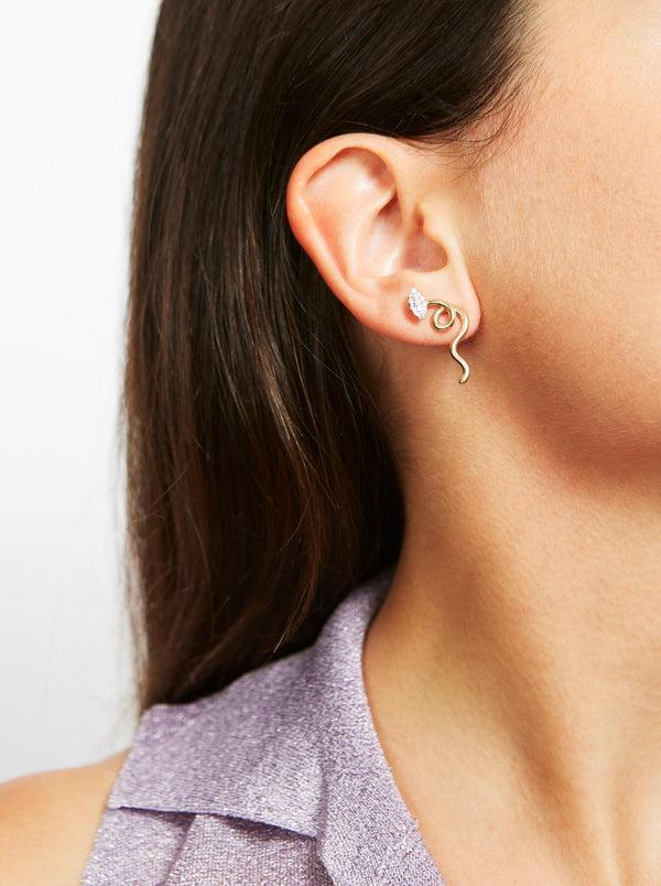 Bea Bongiasca VINE PAVÈ EARRINGS ~ IN MARQUISE SHAPE