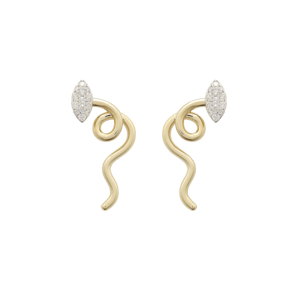 bea bongiasca VINE PAVÈ EARRINGS ~ IN MARQUISE SHAPE