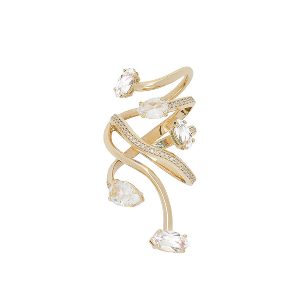 bea bongiasca VINE WRAPPED COCKTAIL RING ~ IN GOLD