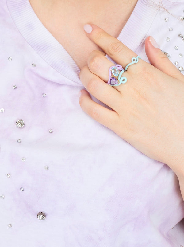 Bea Bongiasca WAVE STACKING RING ~ IN BLUE IRIS