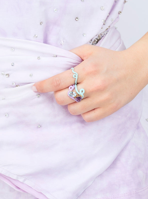 Bea Bongiasca WAVE STACKING RING ~ IN BLUE IRIS