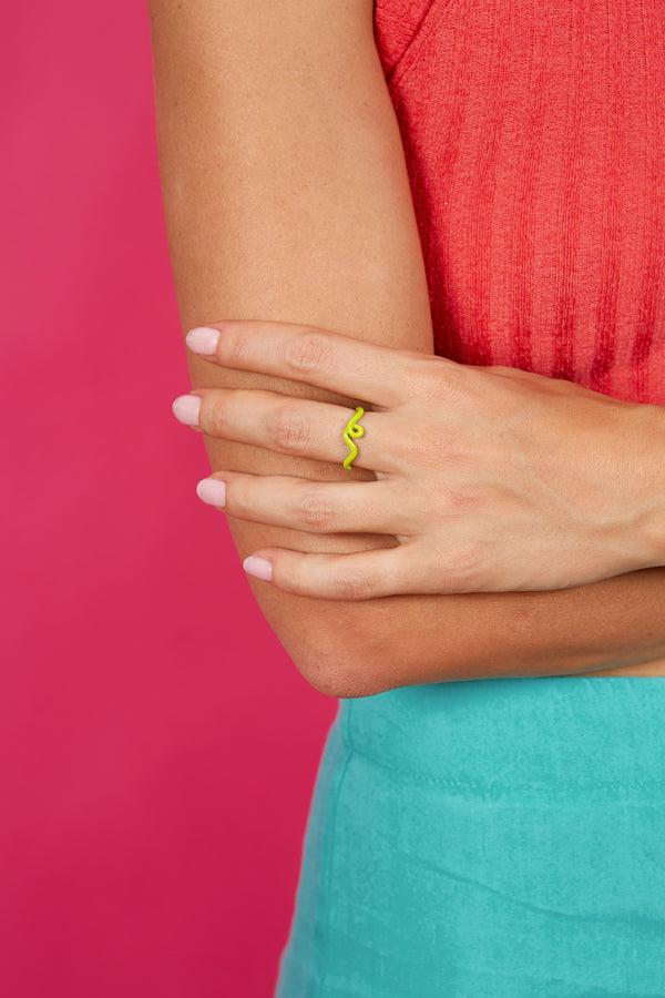 Bea Bongiasca WAVE STACKING RING ~ IN GREEN