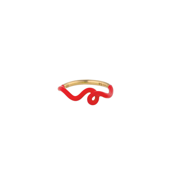 bea bongiasca WAVE STACKING RING ~ IN RED