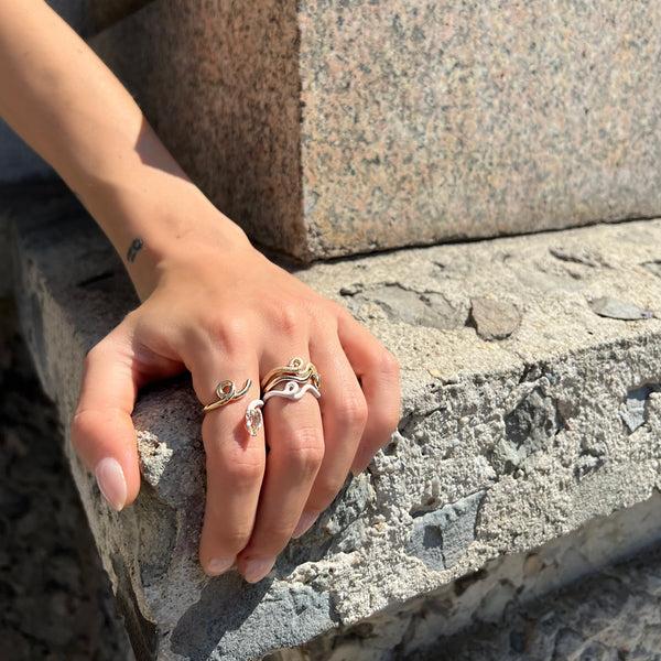 Bea Bongiasca WAVE STACKING RING ~ IN WHITE