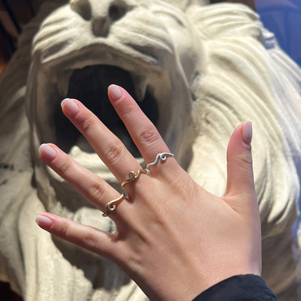 Bea Bongiasca WAVE STACKING RING ~ IN WHITE