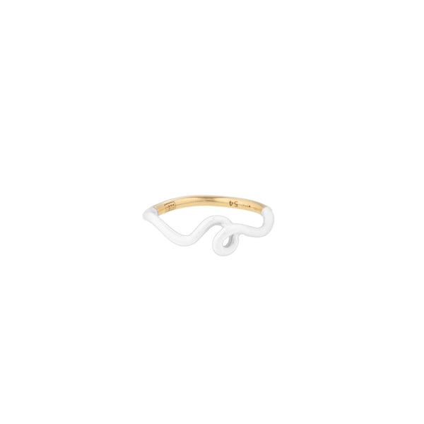 bea bongiasca WAVE STACKING RING ~ IN WHITE