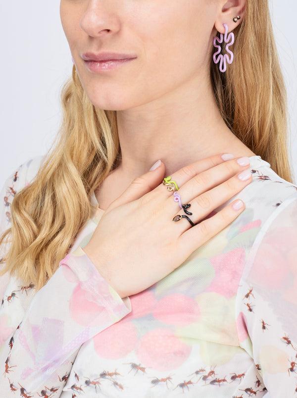 Bea Bongiasca WAVE STACKING RING ~ IN WISTERIA