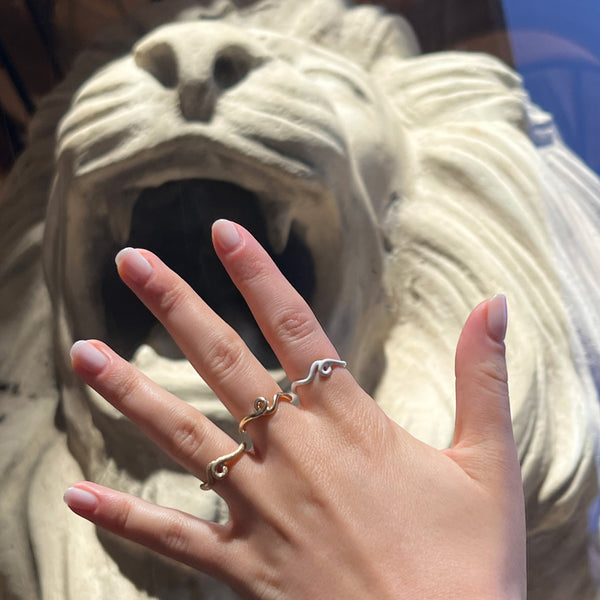 Bea Bongiasca WAVE STACKING RING ~ IN YELLOW GOLD