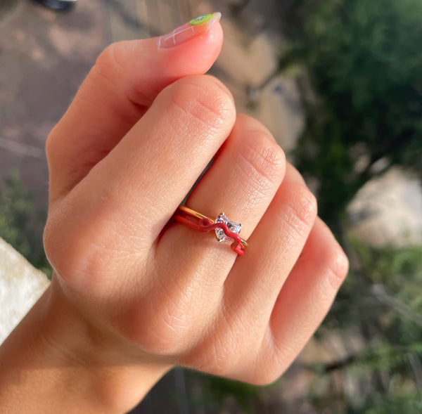 Bea Bongiasca COMPOSABLE DIAMOND RING WITH HEART-SHAPED DIAMOND