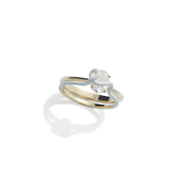 bea bongiasca COMPOSABLE DIAMOND RING WITH OVAL-SHAPED DIAMOND