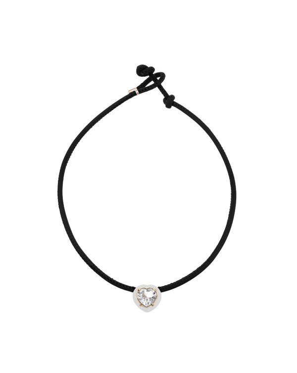 bea bongiasca POP CHOKER ~ WITH HEART IN CANDY SETTING IN WHITE