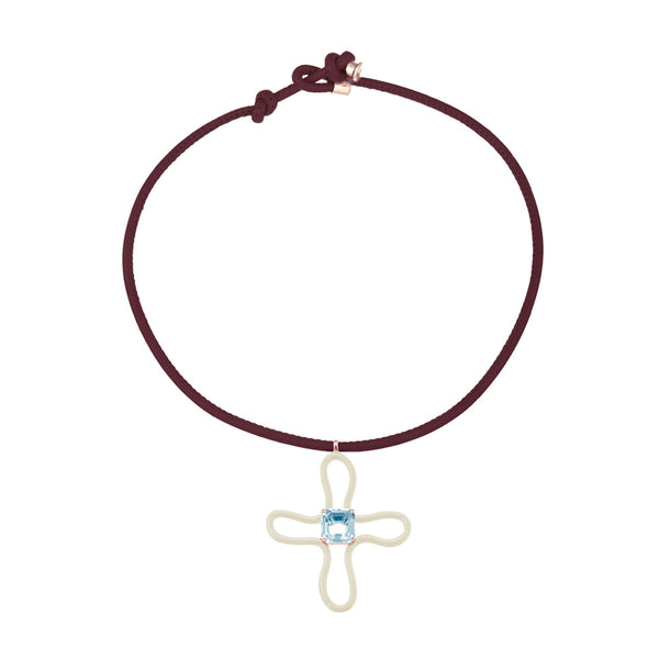 bea bongiasca POP CHOKER ~ WITH LUCKY FLOWER PENDANT IN PANNA