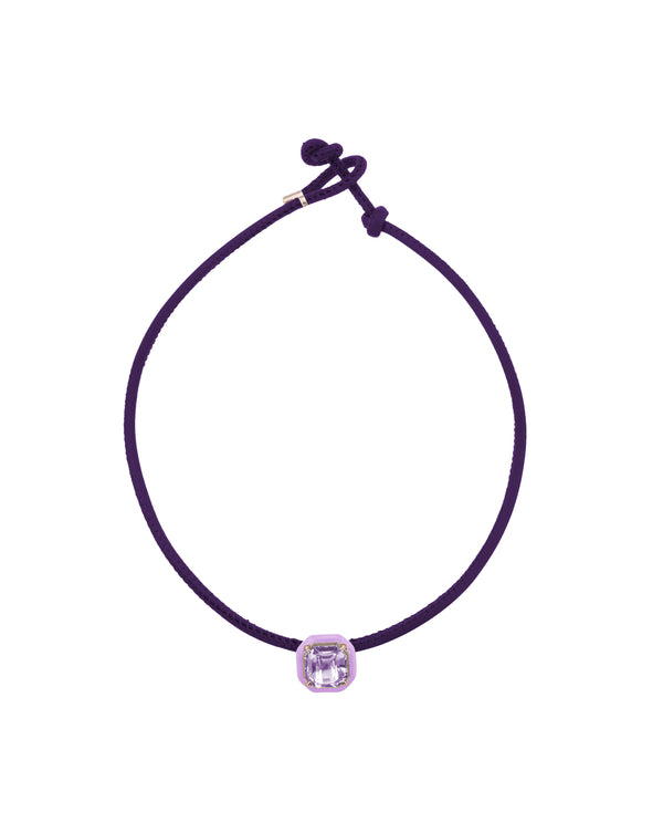 bea bongiasca POP CHOKER ~ WITH OCTAGON IN CANDY SETTING IN LAVENDER
